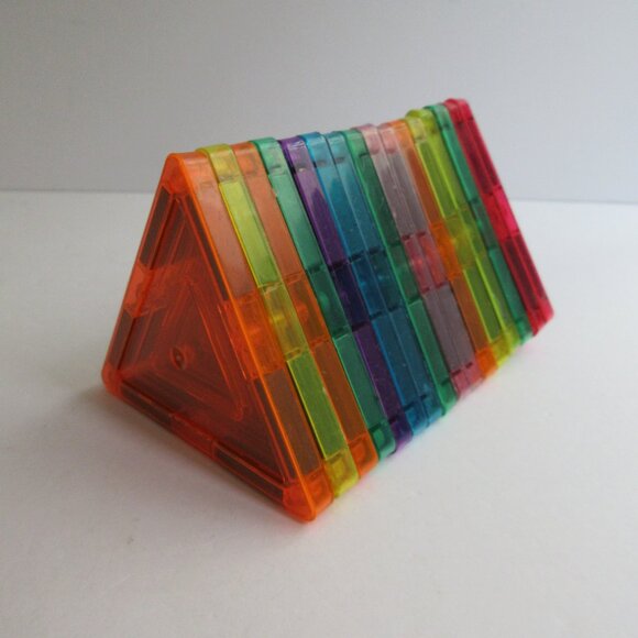 Picasso and Magformer Tiles Lot 104 Pieces, Squares Triangles Various Sizes - Picture 7 of 16